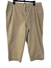 NWT Chico’s Straight Leg Tan/Khaki Capri Size XL/16 (Chico’s Size 3)