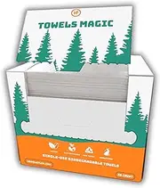 Towel Magic by Handleflex - 100% Viscose Cleansing Wipes | Hypoallergenic, Eco-Friendly, Soft & Durable | No Harsh Chemicals | Travel-Friendly, Multi-Purpose | 50 Premium Quality Wipes