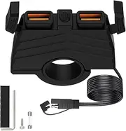 Motorcycle Charger for Phone,USB Motorcycle Charger Port - Waterproof Adapter Fast Charging 3.0 for Electronic Dogs Handlebar Mounting Solution