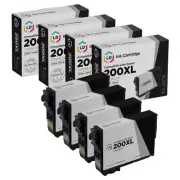 LD 4pk Replacement for Epson 200 Ink Black 200XL T200XL120 WF-2520 WF-2540