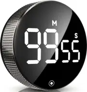 Digital Kitchen Timers, Magnetic Visual Timer Large LED Display Magnetic Coun...
