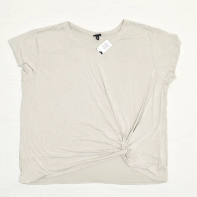 NEW Torrid Women's Blouse Top Side Tie Crew Neck Modal Beige Plus Size 4