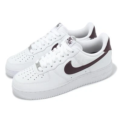 Nike Air Force 1 07 AF1 White Burgundy Crush Men Casual Shoes Sneaker FJ4146-112