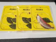 3 NJ Hand Tied 2/0 English Hook w/Red-Wh Bucktail Fluke/Summer Flounder Rig