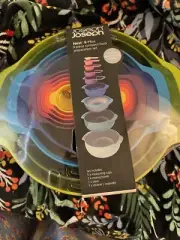 Joseph Joseph Nest 9 Plus Compact Food Preparation Set of Bowls, Sieve, Colander