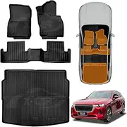 X-CAR 3D All-Weather Floor Mat Boot Liner Carpet for Mazda CX-60 CX60 2023-2025 Heavy Duty Customized Car Floor Liners Full Set Carpet