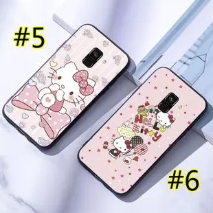 SAMSUNG 三星 Galaxy A6 A8 Plus A7 A9 2018 矽膠手機殼適用於 Hello Kitty