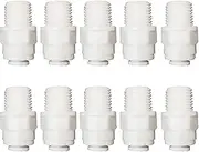 Malida Push to Connect Tube Fitting,Quick Connect RO Reverse Osmosis Water Filter (1/4 NPT Male x 1/4 OD Tube)