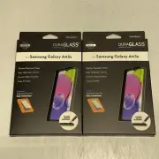2x Fellowes Samsung Galaxy A03s DuraGlass Tempered Glass Screen Protector
