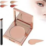 Colored Clay Undereye Corrector, 2025 Upgrade Color Concealer, Conceal Hydrating, Under Eye Corrector for Dark Circles with Brush, Light-Medium Peach