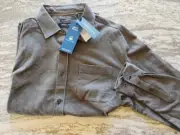 Kenneth Cole Mobility Knit Techni-Cole Long Sleeve Shirt Large MINT FREE SHIP!