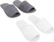 PLAFOPE 2 Pairs Slip Folding Slippers for Women Home Slippers Non-slip Travel Slides