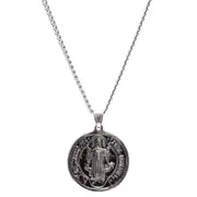 Saint Benedict Stainless Steel Medal Necklace