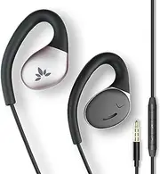 Avantree Resolve - AUX 3.5mm Wired Open-Ear Earbuds with Mic & in-Line Volume Control, Designed for Small-Medium Size Ears, Compatible with Phones Tablets PC, Corded Headphones with Earhook