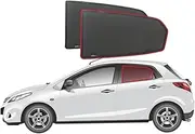 Genuine SNAPSHADES Car Rear Window Shades for Mazda 2/Demio Hatchback 2nd Gen (DE; 2007-2014)