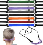 [ZCOINS] 8 PCS Adjustable Eyeglasses Retainer Strap, No Tail Anti-Slip Glasses Straps Holder, Glasses String Cord