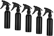EPIGEIST 5pcs Refillable Spray Bottles Multifunctional Aluminum Alloy Dispensers for Perfume Dew Makeup Water Portable Lightweight Easy to Use Black