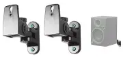 (2) Hidden Wall Mount Swivel Brackets For Mackie CR4 Studio Monitor Speakers