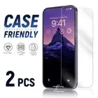 2XTempered Glass Screen Protector For iPhone 16 15 14 13 12 11 Pro Xs Max PLUS X
