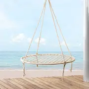 Gardeon Kids Swing Hammock Chair 100cm - Cream