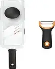 OXO 1119100 Good Grips Hand-Held Mandoline Slicer, White and OXO Prep Julienne