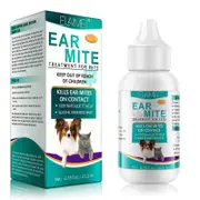 Ear Drops For Pets Dogs Cats Ear Wax Kills Mites Mite Treatment Infection Clear 1pc