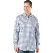 Robert Graham Sandy Windowpane Dress Shirt Men's Size 16.5 in Blue