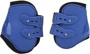 2Pcs Horse Boots, Horse Tendon Boots, Horse Sport Boots, PU Neoprene Leg Horse Boots Horse Leg Brace Guards Hind Legs Protection Gears (Blue hind Legs Medium)