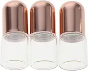 VALICLUD 3pcs Mini Roller Ball Bottles Portable Refillable Glass Containers for Essential Oils for Travel User Friendly Design for Perfume Decanting and Application