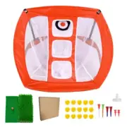 Golf Practice Hitting Net with Mat Tees Golf Chipping Net Training