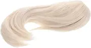 HONITANO Women's White Wig Clip Hair Buns Cosplay Wig Faux Hairpieces Ponytail Hair Extension Mini Claw Clip in Ponytail Extension Old Women Hairpiece Clip Old Women Chemical Fiber Beige