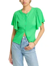 Ramy Brook Colette Flutter Sleeve Top