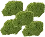 INOOMP 1set Artificial Moss Blocks Realistic Emulated Mossy Decorations for Outdoor Garden Micro Landscape DIY Mossy Block Accessories for Home Decor 5pcs