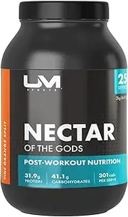 UM Sports Nectar of the Gods Post Workout Nutrition, Whey Protein Isolate, Maltodextrin Carbohydrate Powder, Muscle Gain Recovery Drink Pine Orange Split Flavour, 2kg (4.4 lbs), 25 Serve