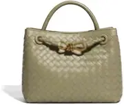 [FORTUNA] Woven Tote Bags for Women Small Bowknot Hobo Crossbody Bag PU Leather Handwoven Satchel Purses For Ladies