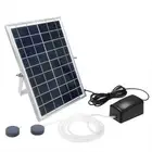 Day/Night Solar Powered Oxygenator Air Pump Fish Pond Pool Water Oxygen Aerator