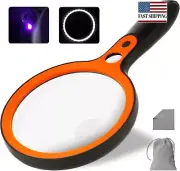 Lupa De Mano Con Aumento 10X 20X 45X Con Luz 36 LED Para Leer Joyas, Negro NUEVO