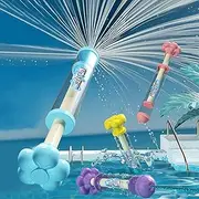 Firework Water Gun, 4PCS Pusher Type Fun Fireworks Water Jet Spray Toy, Firework Water Spray Gun, for Family Entertainment or Pool Party