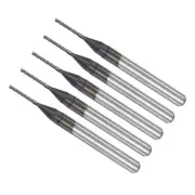 6x0.8mm Tungsten Carbide CNC End Mill CNC Router Bits Left Hand 5pcs