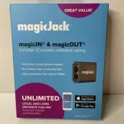 MagicJack - HOME VoIP Telephone Adapter with 12 Months of Service - Black