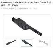 GM New Rear Bumper-Step Pad Protector Guard Sill Plate Right 15811305 CADILLAC