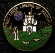 APOLLO 11 FIRST LUNAR LANDING MOON LAPEL HAT PIN UP NIXON 7-16-1969 2019 NASA
