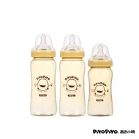 在飛比找momo購物網優惠-【Piyo Piyo 黃色小鴨】媽咪乳感PPSU寬口奶瓶組(