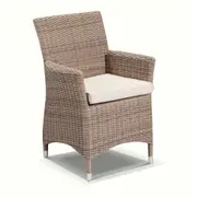 Sahara 6 Seater Outdoor Teak and Wicker Dining Setting - Outdoor Wicker Dining Settings