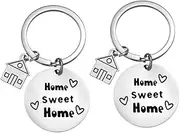 [Parliky] Elegant Stainless Steel Keyring Set Home Keychains Hanging Decor for Handbags Backpacks