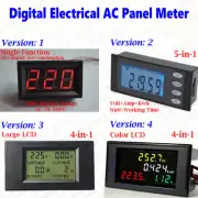 AC110V 220V Digital LCD AC Voltmeter Panel Monitor Volt Watt Combo Voltage Meter