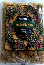Trader Joe's California Golden Raisins, Plump & Tangy /16 Oz., 454g.