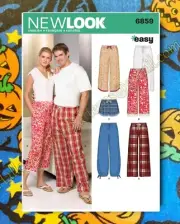 New Look 6859 Pajama Pants Shorts new UNCUT sewing pattern XS to XL