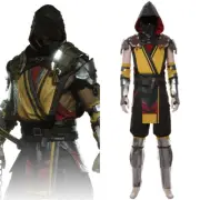 Game Mortal Kombat 11 Scorpion Cosplay Costume Male Outfit Full Set Suit