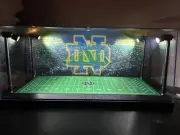 Notre Dame Fighting Irish Custom 2 Card PSA display case w/ LED lights - ND